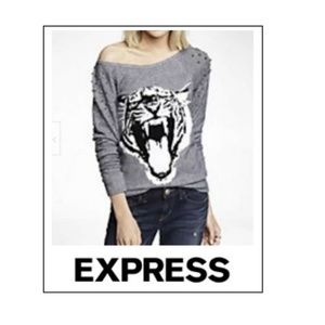 Express Long Sleeve Graphic Tiger Sweatshirt